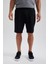 Erkek Siyah Regular Fit Düz Kesim Basic Düz Şort B0650AXNS 9
