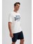 %100 Pamuk Regular Fit Bisiklet Yaka Baskılı Kısa Kollu Tişört B0656AXNS 6