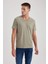 %100 Pamuk Slim Fit Dar Kesim V Yaka Kısa Kollu Tişört B0646AXNS 13