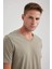 %100 Pamuk Slim Fit Dar Kesim V Yaka Kısa Kollu Tişört B0646AXNS 15