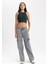 Kadın Yeşil Fitted Halter Yaka Düz Basic Pamuklu Atlet B0658AXNS 8