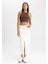 Kadın Kahverengi Fitted Halter Yaka Düz Basic Pamuklu Atlet B0658AXNS 9
