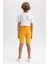 Erkek Çocuk Sarı Regular Fit Sweatshirt Kumaşı Şort B0900A8NS 14