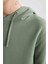 Regular Fit Kapüşonlu Yıkamalı Soluk Efektli Kanguru Cepli Sweatshirt B1118AX23AU 11