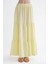4567 Kadın Fırfırlı Uzun Müslin Etek Pastel Sarısı 3