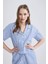 Coool Oversize Pijama Yaka Krinkıl Pötikareli Kısa Kollu Gömlek B1857AX23HS 11