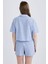 Coool Oversize Pijama Yaka Krinkıl Pötikareli Kısa Kollu Gömlek B1857AX23HS 13