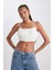 V Yaka Askılı Crop Bluz B2170AX23HS 9