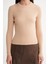 6938 Kadın Bisiklet Yaka Fitilli Triko Body Camel 5