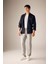 Twill Chino Pantolon Slim Fit Dar Kesim Dar Paça Basic Düz Cepli B2091AX23AU 13