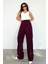 Mürdüm Yüksek Bel Kadın Palazzo Pantolon MG2506 2