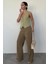 Haki Yüksek Bel Kadın Palazzo Pantolon MG2506 1