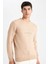 Relax Fit Bisiklet Yaka Baskılı Triko Kazak B3857AX23WN 6