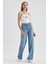 Baskılı Fitilli Kaşkorse Straplez Bluz B3998AX23HS 7