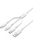 Rave Serisi 3'ü 1 Arada Çok Fonksiyonlu Şarj Kablosu 1.2m - Beyaz 3