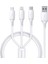 Rave Serisi 3'ü 1 Arada Çok Fonksiyonlu Şarj Kablosu 1.2m - Beyaz 6