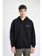 Oversize Geniş Kalıp Yarım Fermuarlı Kapüşonlu Sırt Baskılı Sweatshirt B4804AX24SP 15