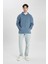 Comfort Regular Fit Rahat Kalıp Kapüşonlu Kanguru Cepli Basic Düz Sweatshirt B4446AX24SP 13