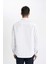 Regular Fit Oxford Basic Düz Uzun Kollu Beyaz Gömlek B1873AX23AU 14
