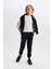 Erkek Çocuk Bisiklet Yaka Selanik Kumaş Basic Düz Sweatshirt B5308A823WN 8