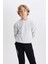 Erkek Çocuk Bisiklet Yaka Selanik Kumaş Basic Düz Sweatshirt B5308A823WN 9