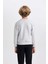Erkek Çocuk Bisiklet Yaka Selanik Kumaş Basic Düz Sweatshirt B5308A823WN 12