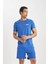 Fit Slim Fit Dar Kesim Bisiklet Yaka Baskılı Kısa Kollu Sporcu Tişört B5019AX24SP 17