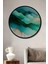Çerçeve Görünümlü Zümrüt Çağlayanı Yağlı Boya Görünümlü Modern Sanat Ahşap Ofis Yuvarlak Tablo 1