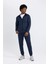 Fit Slim Fit Sporcu İnce Jogger Eşofman Altı Dar Kesim Skuba Dalgıç Kumaş Standart Paça Beli Bağcıklı Lastikli Paça Z9112AZ24SP 6
