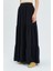 4567 Kadın Fırfırlı Uzun Müslin Etek Siyah 5