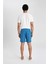 Fit Regular Fit Baskılı Kısa Boy Deniz Şortu B5991AX24HS 12