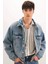 Relax Fit Düğmeli Cepli Mevsimlik Baharlık Jean Ceket B5749AX24SP 11