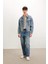 Relax Fit Düğmeli Cepli Mevsimlik Baharlık Jean Ceket B5749AX24SP 12