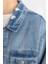 Relax Fit Düğmeli Cepli Mevsimlik Baharlık Jean Ceket B5749AX24SP 19