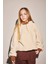 Kız Çocuk Oversize Geniş Kalıp Kapüşonlu Pelüş Sweatshirt B2285A823WN 13