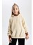Kız Çocuk Oversize Geniş Kalıp Kapüşonlu Pelüş Sweatshirt B2285A823WN 16