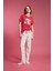 Fall in Love Regular Fit Baskılı Kısa Kollu Pijama Takımı B6207AX24SP 10