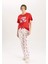 Fall in Love Regular Fit Baskılı Kısa Kollu Pijama Takımı B6207AX24SP 14