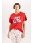 Fall in Love Regular Fit Baskılı Kısa Kollu Pijama Takımı B6207AX24SP 15