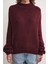 6700 Kadın Dik Yaka Balon Triko Kazak Bordo 5