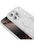 Apple iPhone 16 Uyumlu Magsafe Özellikli Taş Kabartmalı Lime Kapak Beyaz 3