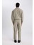 Yazlık Kumaş Pantolon Tapered Fit Normal Kesim Düz Paça Her Yöne Esneyen B6584AX24SP 16