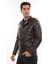 Erkek Punto Dikişli Düğmeli Hakiki Deri Ceket - 2115 2