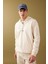 Oversize Geniş Kalıp Kapüşonlu Fermuarlı Sırt Baskılı Sweatshirt B4805AX24SP 14