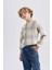Erkek Çocuk Bisiklet Yaka Desenli Flanel Sweatshirt B5390A823WN 10