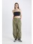 Coool Fitted İp Askılı Pamuklu Crop Basic Düz Atlet U0358AZ24SM 7