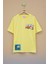 Sarı Kaykay Baskılı Yazılı Erkek Çocuk Bisiklet Yaka Tişört 20915 1