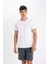%100 Pamuk New Regular Fit Bisiklet Yaka Basic Düz Kısa Kollu Tişört V7699AZ24SP 17