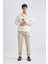 Regular Fit Polo Yaka Keten Karışımlı Düğmeli Cepli Yazlık Gömlek Ceket B4529AX24SP 8