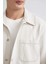 Regular Fit Polo Yaka Keten Karışımlı Düğmeli Cepli Yazlık Gömlek Ceket B4529AX24SP 11